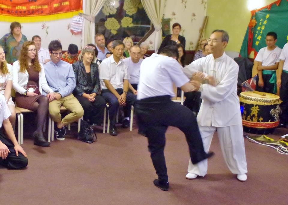 Sifu issuing energy (掤勁示範).